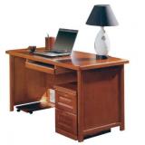 转角书桌 卧室家具 实木橡木家具 带书柜 书房家具8013#