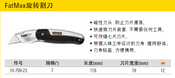 QuickPointTM小型美工刀9mm