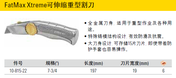 FatMax XTREME可收缩重型割刀