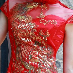 新娘婚纱礼服 旗袍 2012新款 龙凤褂 红色旗袍